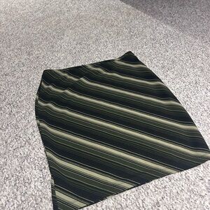 Striped Black and Green Women's Skirt